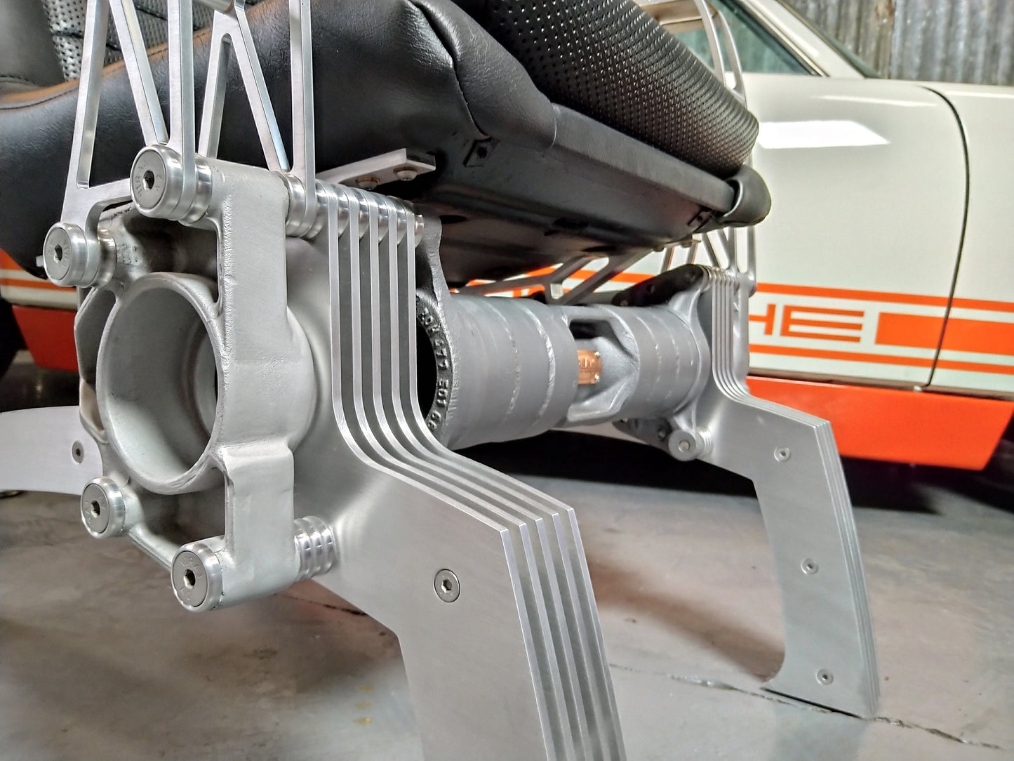 Two Bespoke Porsche 914 Arm Office Lounge Man cave Chairs