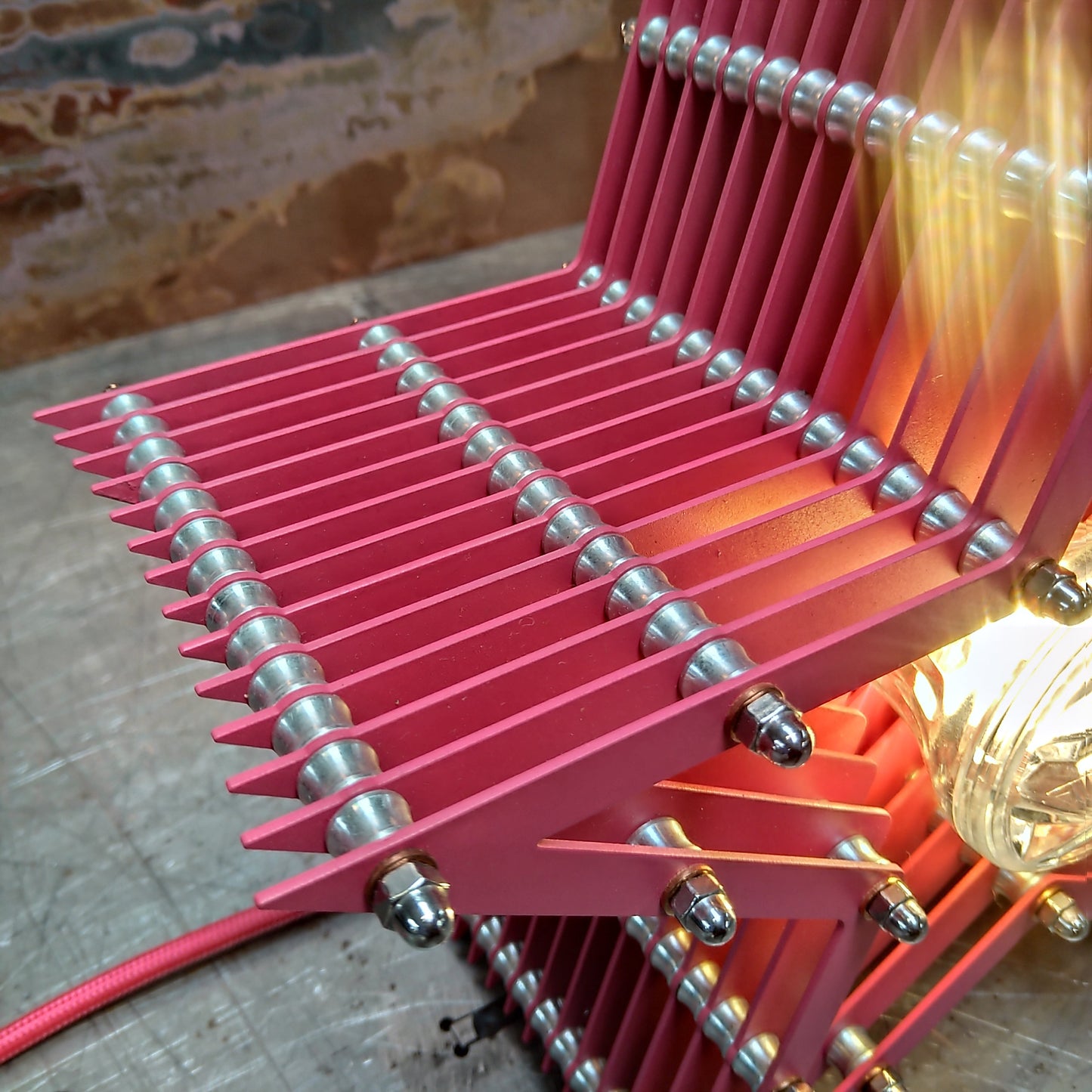 Mini Fairground Star Light Table Desk Wall Office Lamp Magenta