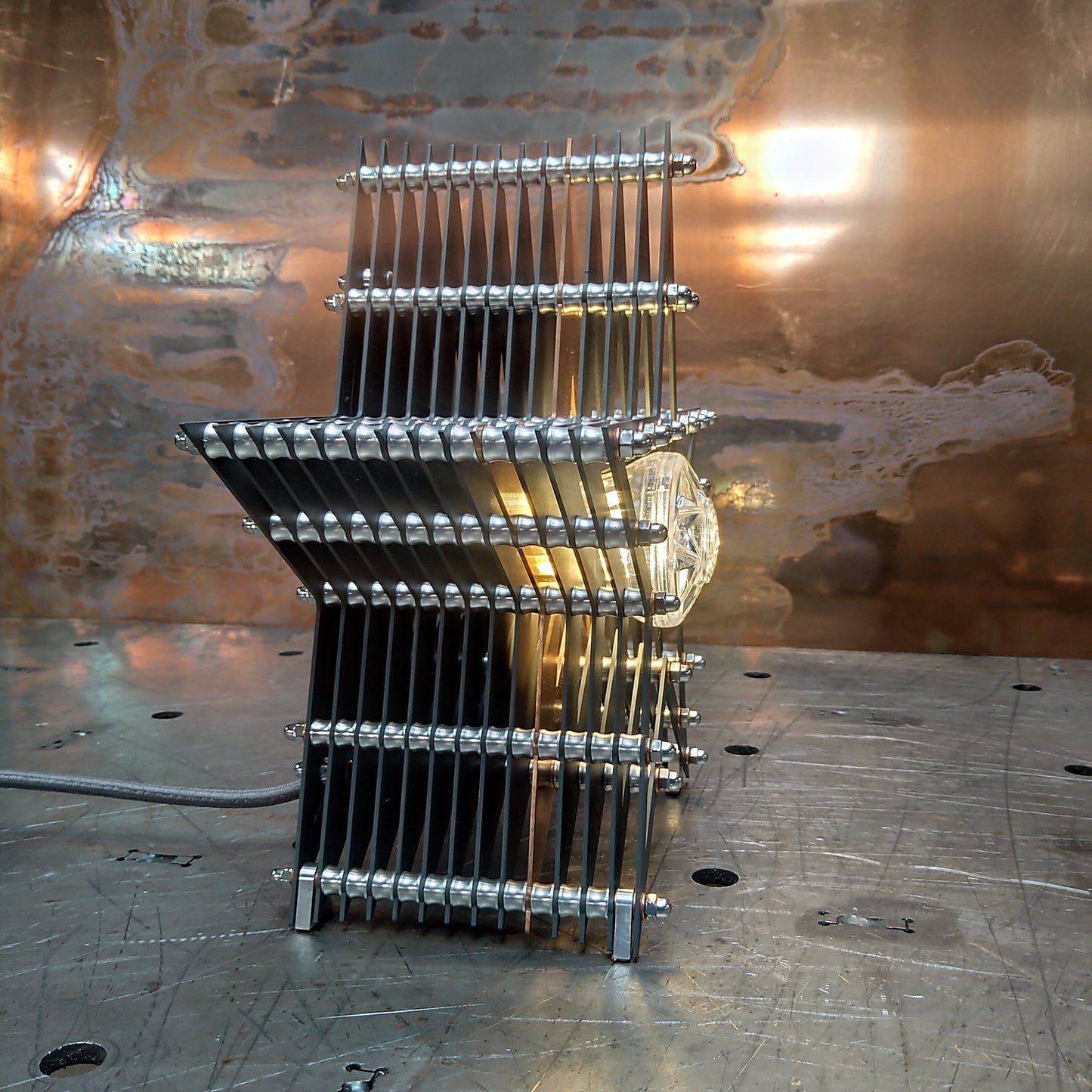 Mini Fairground Star Light Table Desk Wall Office Grey