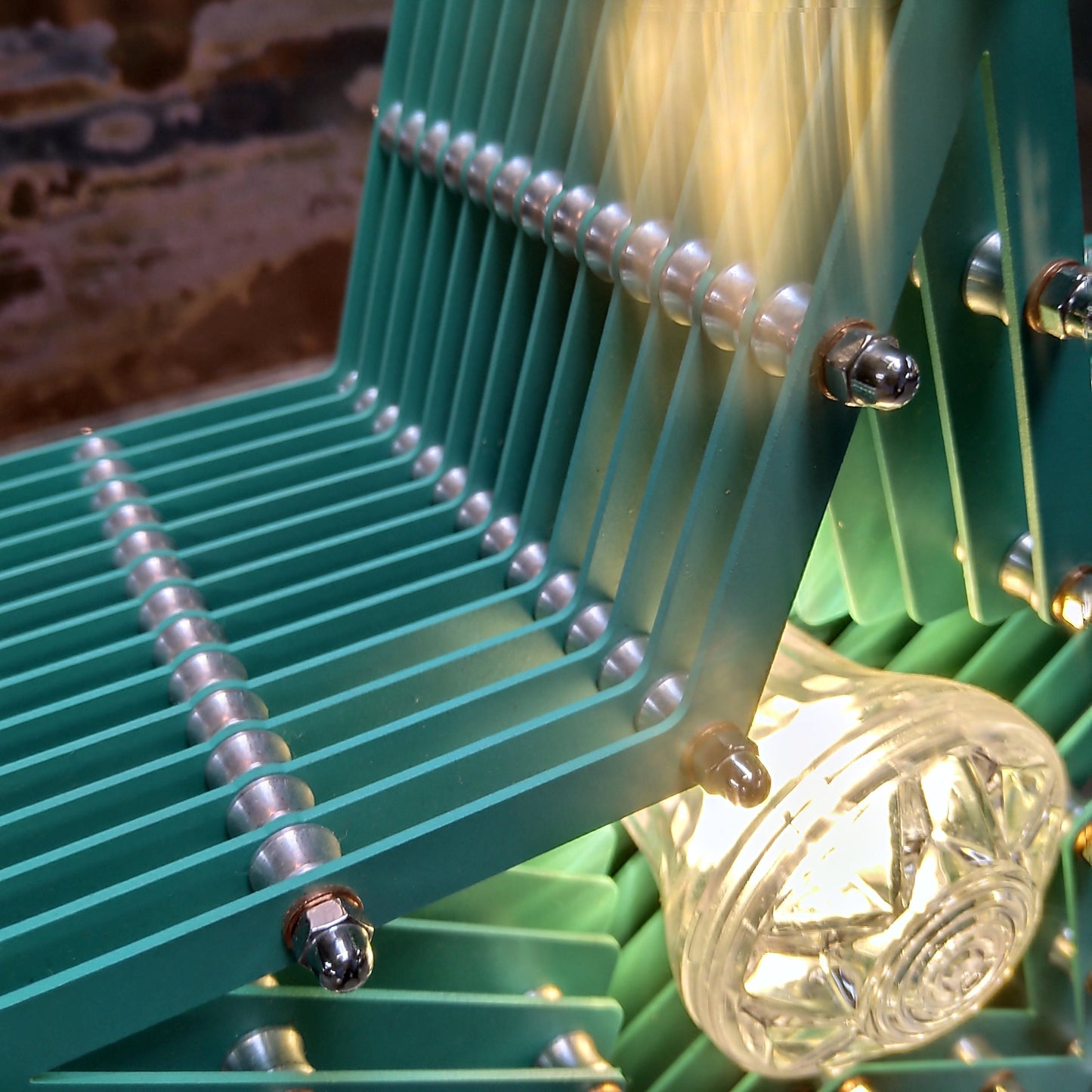 Mini Fairground Star Light Table Desk Wall Office Lamp Mint Green