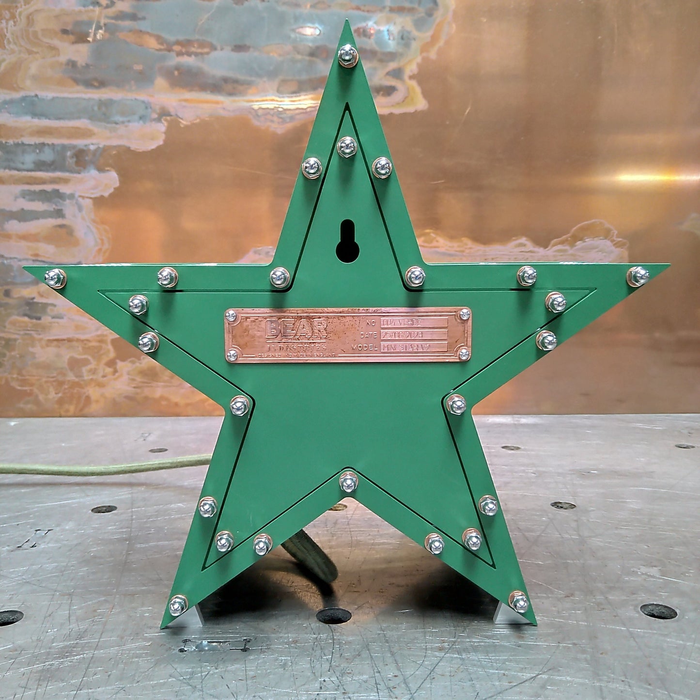 Mini Fairground Star Light Table Desk Wall Office Lamp Green Verde